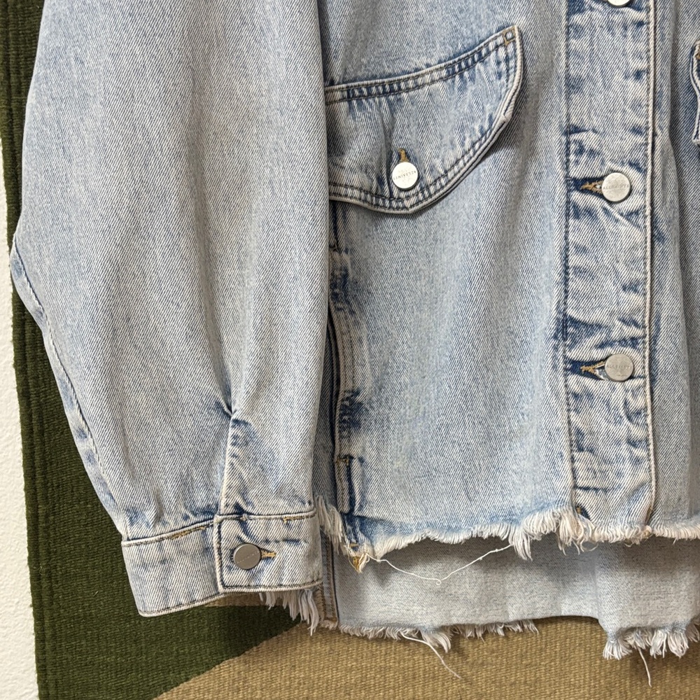 AllSaints Light Wash Denim Jean Jacket - Picture 5 of 12